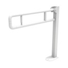 Barra maniglione ribaltabile su colonna alluminio nylon con porta rotolo Goman AN-B08/01