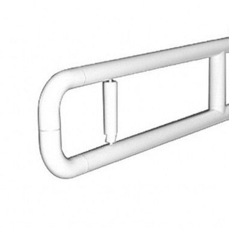 Barra maniglione ribaltabile su colonna alluminio nylon con porta rotolo Goman AN-B08/01