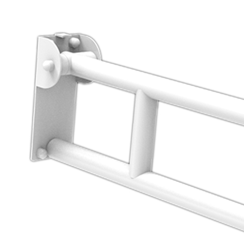 Barra maniglione ribaltabile cm 60 per disabili e terza età alluminio nylon bianco Goman AN-B12/01