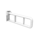 Barra maniglione ribaltabile adatto per disabili e terza etã€ cm 60 con porta rotolo alluminio nylon bianco Goman AN-B12P/01