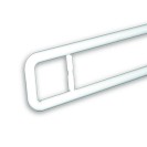 Barra maniglione ribaltabile con porta rotolo cm 80 idoneo a persone disabili e di terza etã€ alluminio nylon bianco Goman AN...