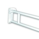 Barra maniglione ribaltabile con porta rotolo cm 80 idoneo a persone disabili e di terza etã€ alluminio nylon bianco Goman AN...
