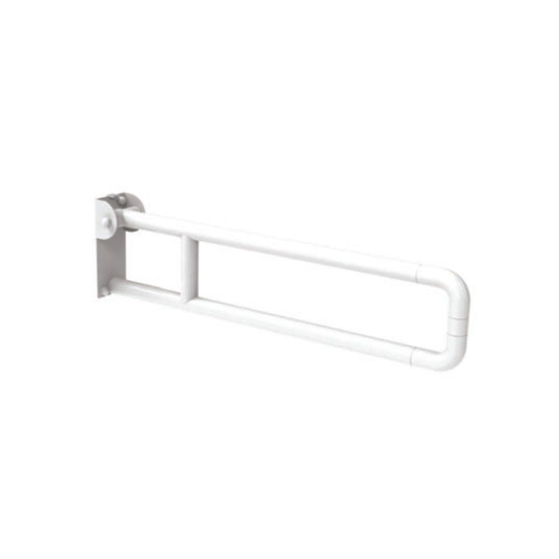 Barra maniglione ribaltabile per disabili e terza etã€ cm 70 alluminio nylon bianco Goman AN-B70/01