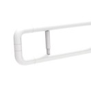Barra maniglione ribaltabile con porta rotolo per persone di terza etã€ e disabili cm 70 alluminio nylon bianco Goman AN-B71/01