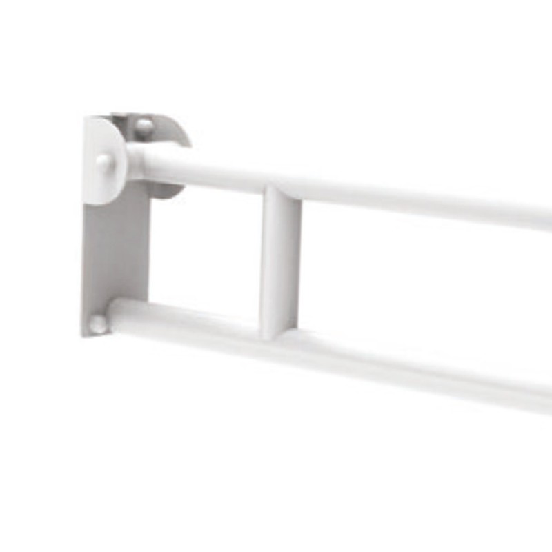 Barra maniglione ribaltabile con porta rotolo per persone di terza etã€ e disabili cm 70 alluminio nylon bianco Goman AN-B71/01