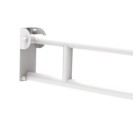 Barra maniglione ribaltabile con porta rotolo per persone di terza etã€ e disabili cm 70 alluminio nylon bianco Goman AN-B71/01