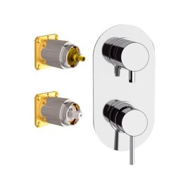 Miscelatore monocomando per doccia con deviatore a tre vie e tre posizioni Remer X93KB