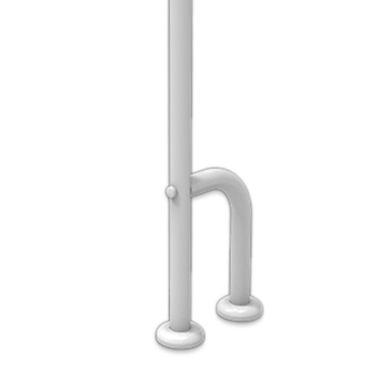 Maniglione barra a parete e pavimento con rinforzo universale cm 80x80 bianco Goman ZB01/01