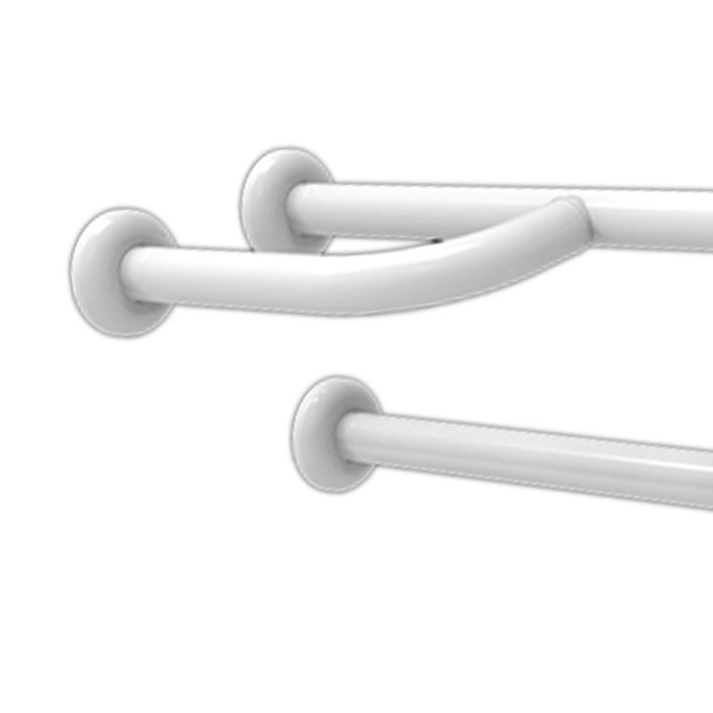 Maniglione barra fissa cm 60 con rinforzo universale destra sinistra bianco Goman ZB02U/01