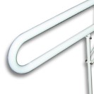 Maniglione barra ribaltabile cm 80 bianco con rinforzo verticale a terra Goman ZB15/01