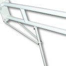Maniglione barra ribaltabile cm 80 bianco con rinforzo verticale a terra Goman ZB15/01
