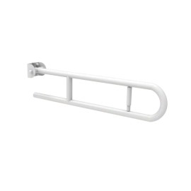 Maniglione barra ribaltabile cm 83 con porta rotolo bianca Goman ZB83P/01