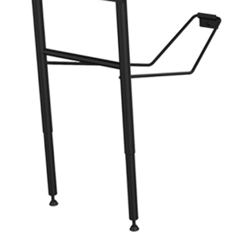 Sedile per doccia ribaltabile con rinforzo a terra, nero opaco Goman LEO-X816/08