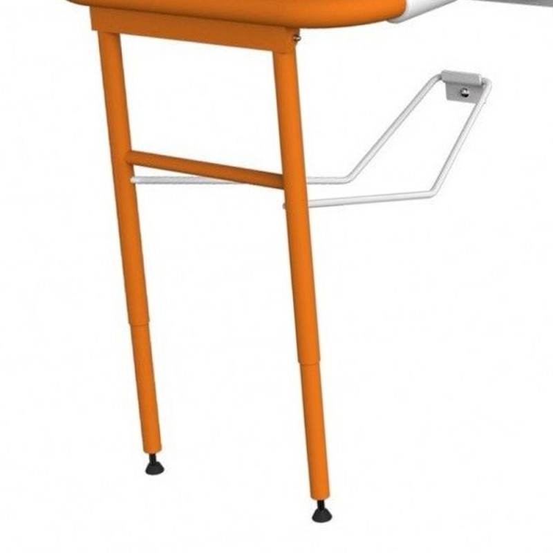 Sedile per doccia ribaltabile con rinforzo a terra, arancio Goman LEO-X816/65