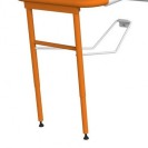 Sedile per doccia ribaltabile con rinforzo a terra, arancio Goman LEO-X816/65