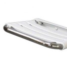 Seggiolino per doccia ribaltabile inox lucido seduta con doghe Goman X811/93