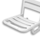 Sedile asportabile per doccia con doghe bianche Goman AN-831B/01