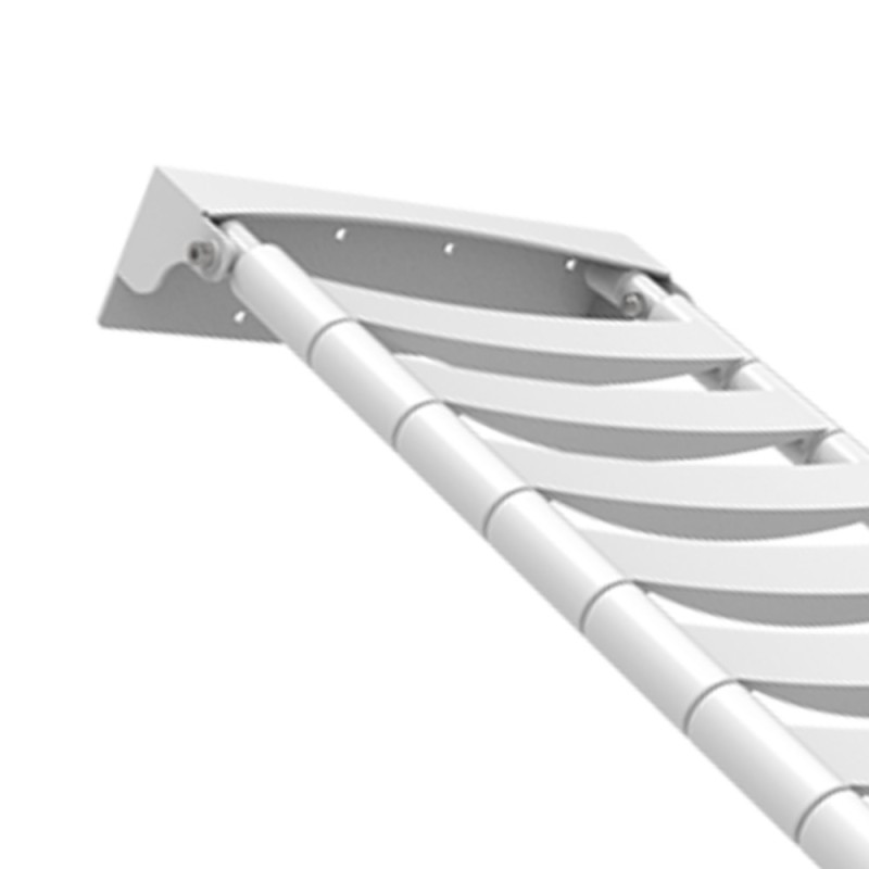 Seggiolino ribaltabile per vasca con doghe, in inox con rivestimento nylon Goman N-X801