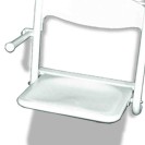 Sedile doccia ribaltabile con braccioli reclinabili e schienale, inox nylon Goman N-X820