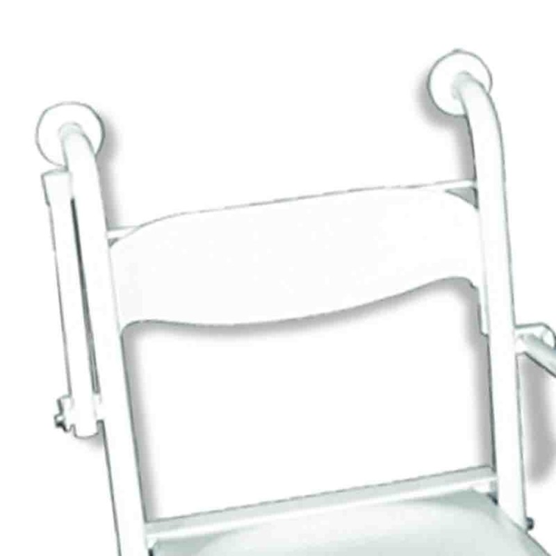 Sedile doccia ribaltabile con braccioli reclinabili e schienale, inox nylon Goman N-X820