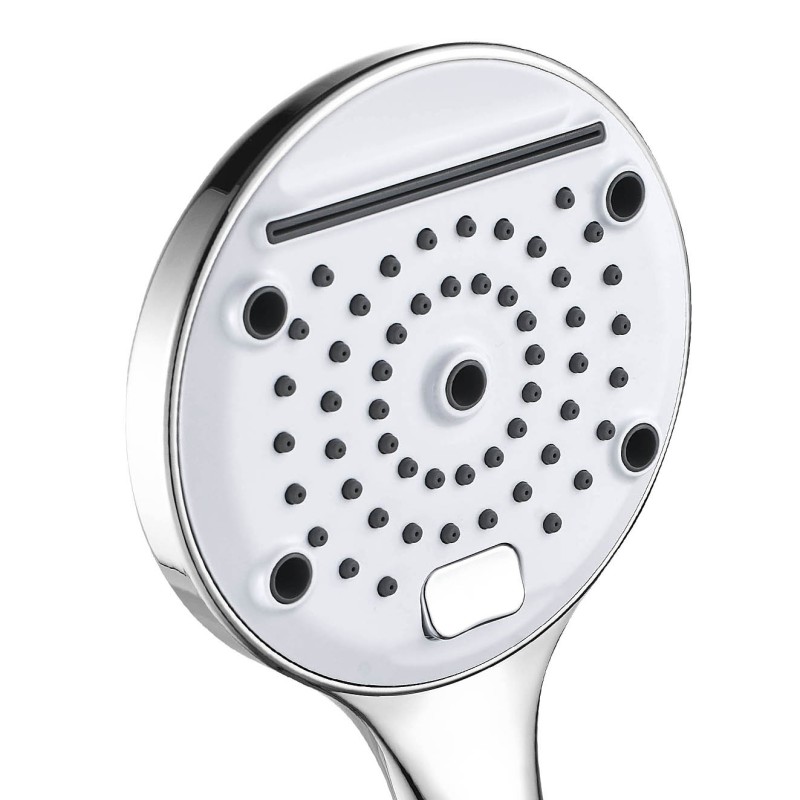 Doccetta tonda cromata a 3 funzioni con pulsante cambio getto - serie Victoria Idrobric SAPDOC0239BI