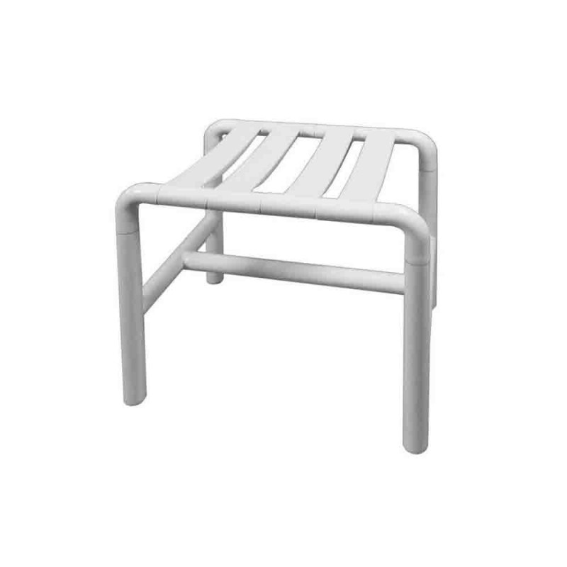 Sgabello doccia h 43 alluminio rivestito in nylon bianco Goman AN-803/01