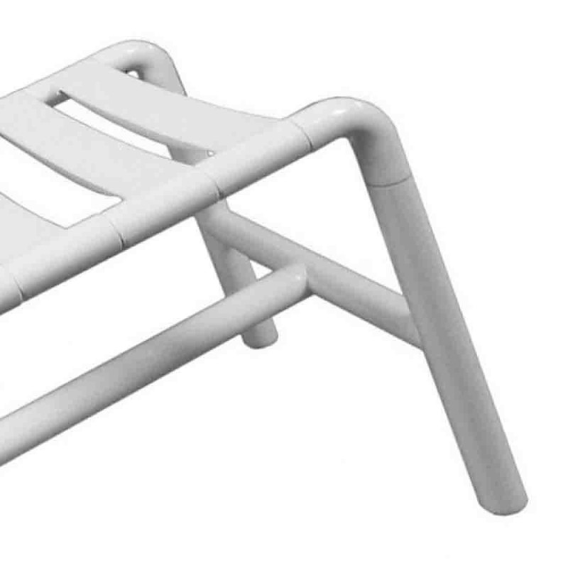 Sgabello doccia h 43 alluminio rivestito in nylon bianco Goman AN-803/01