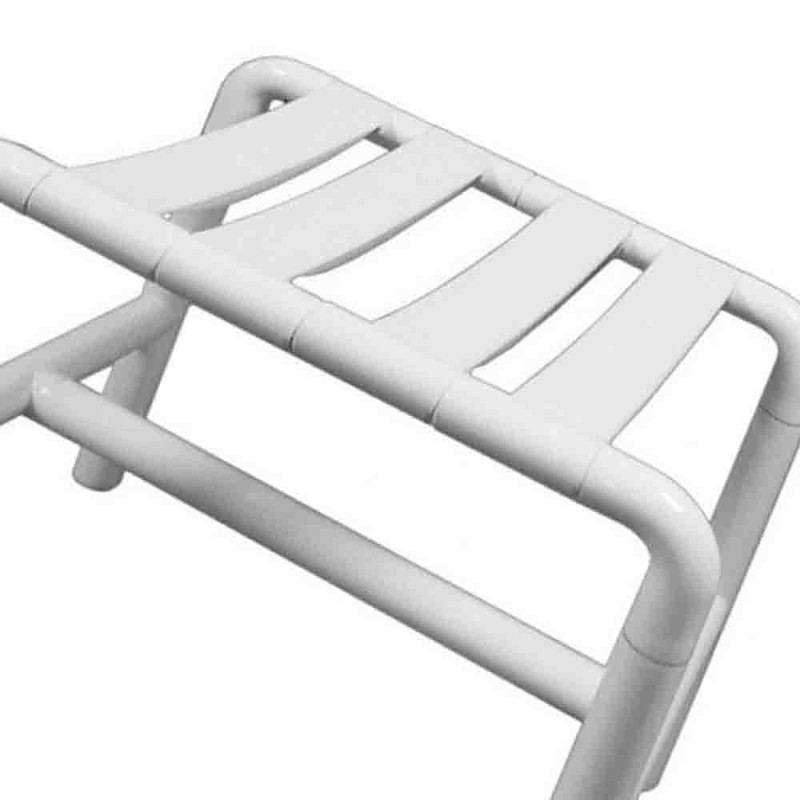 Sgabello doccia h 43 alluminio rivestito in nylon bianco Goman AN-803/01