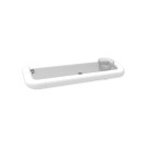 Mensola con porta bicchiere in alluminio bianco Goman AN-B163/01