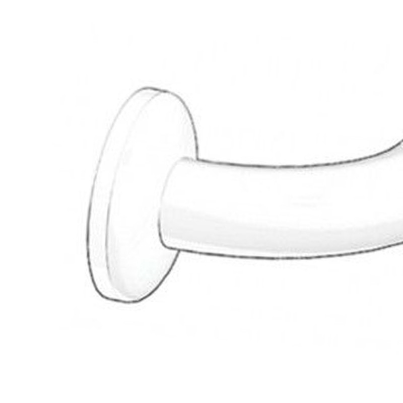Curva terminale cm15 in acciaio rivestito in nylon bianco Goman N-C1001