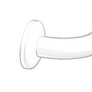 Curva terminale cm15 in acciaio rivestito in nylon bianco Goman N-C1001