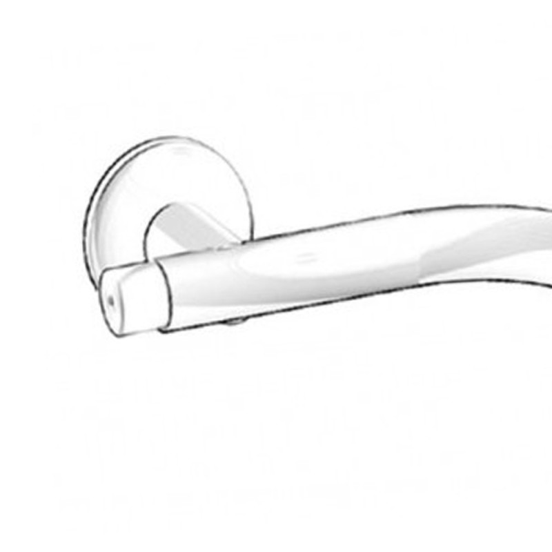 Curva raccordo orizzontale in acciaio rivestito in nylon bianco Goman N-C1005