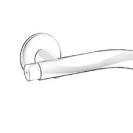 Curva raccordo orizzontale in acciaio rivestito in nylon bianco Goman N-C1005