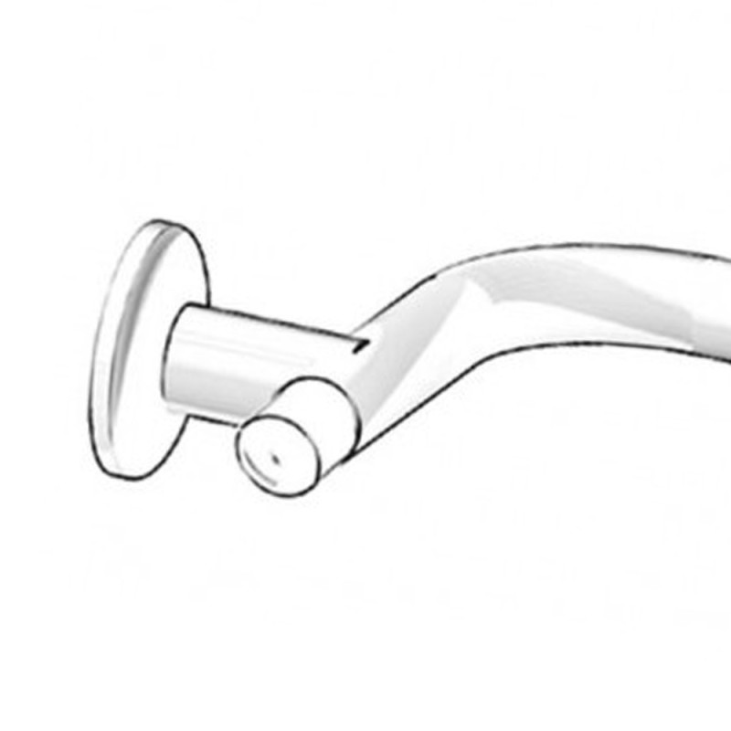 Curva raccordo orizzontale in acciaio rivestito in nylon bianco Goman N-C1005