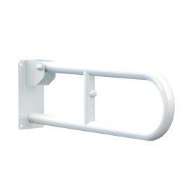 Maniglione serie care ribaltabile in acciaio laccato bianco 70 cm Aquasanit A10690AC008