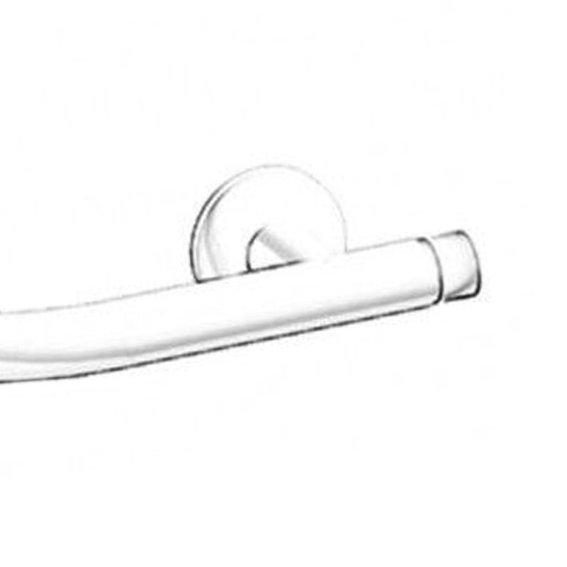 Curva raccordo orizzontale angolo esterno in acciaio rivestito in nylon bianco Goman N-C1006