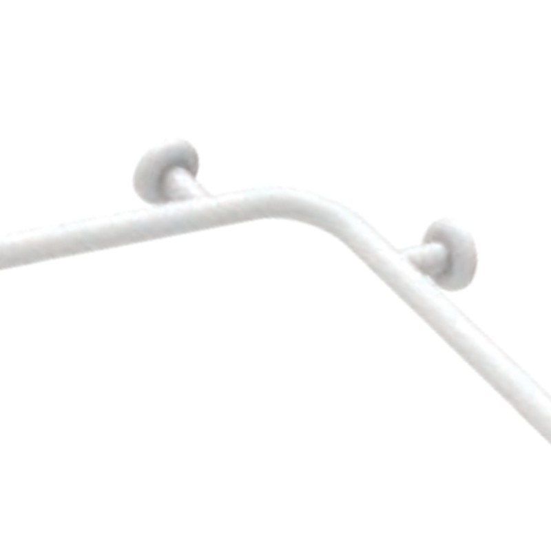 Angolare di sicurezza da cm 70x70 in acciaio rivestito in nylon bianco Goman N-ZA01
