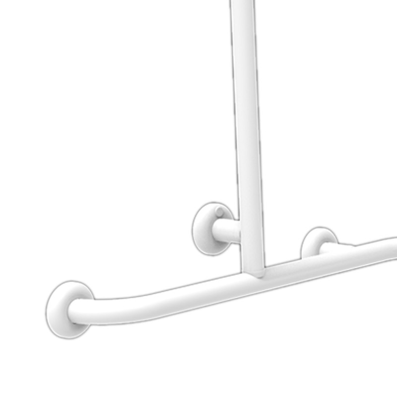 Maniglia ausilio disabili bianca in acciaio inox rivestito Goman N-ZA05U