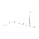 Angolare cm70x150x70h con verticale laterale in acciaio inox rivestito in nylon, bianco Goman N-ZA08U