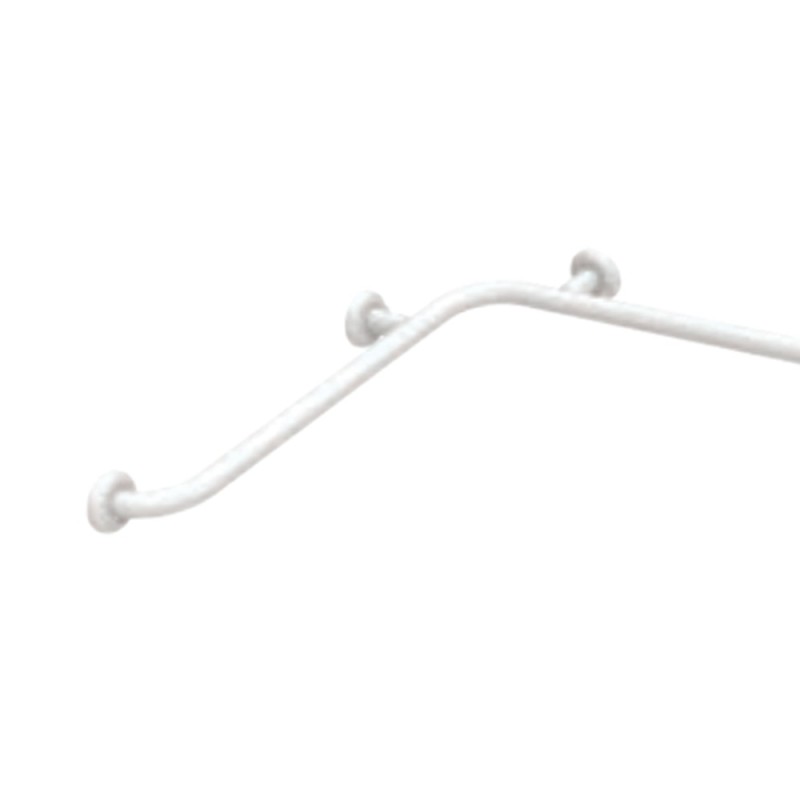 Angolare cm70x150x70h con verticale laterale in acciaio inox rivestito in nylon, bianco Goman N-ZA08U