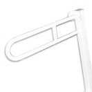 Ribaltbile su colonna in acciaio inox rivestito in nylon, bianco Goman N-ZB07