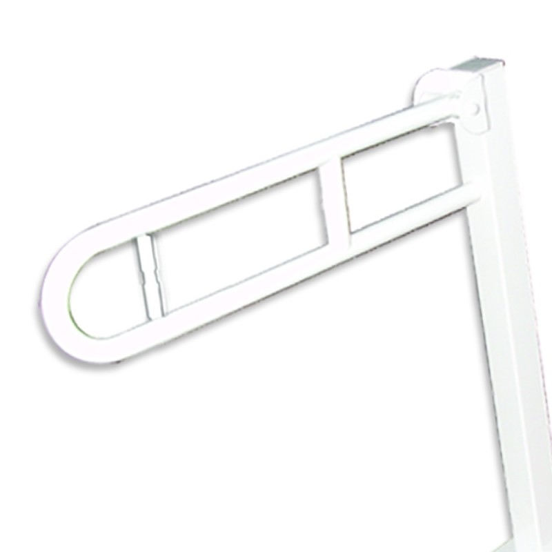 Ribaltbile su colonna con portarotolo, in acciaio inox rivestito in nylon, bianco Goman N-ZB08