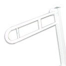 Ribaltbile su colonna con portarotolo, in acciaio inox rivestito in nylon, bianco Goman N-ZB08