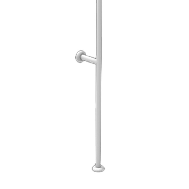 Corrimano verticale con fissaggio a parete cm 180 con rivestimento standard antibatterico Goman ZV01/01