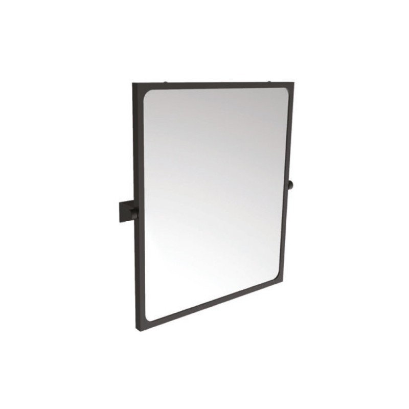 Specchio reclinabile serie leonardo 60x70 cm nero opaco Goman LEO-D0025/08