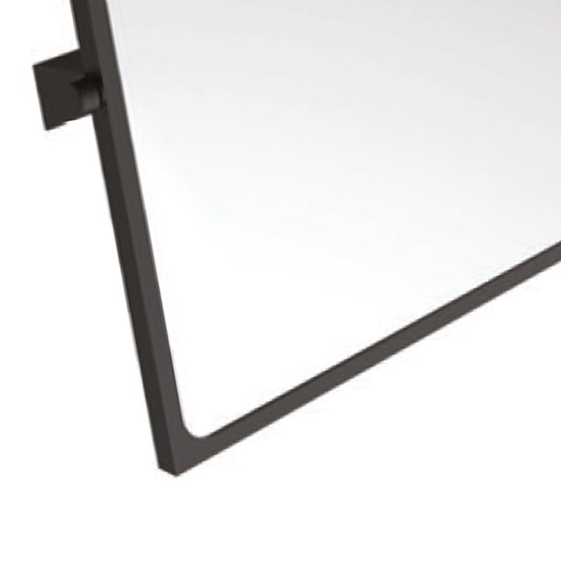 Specchio reclinabile serie leonardo 60x70 cm nero opaco Goman LEO-D0025/08