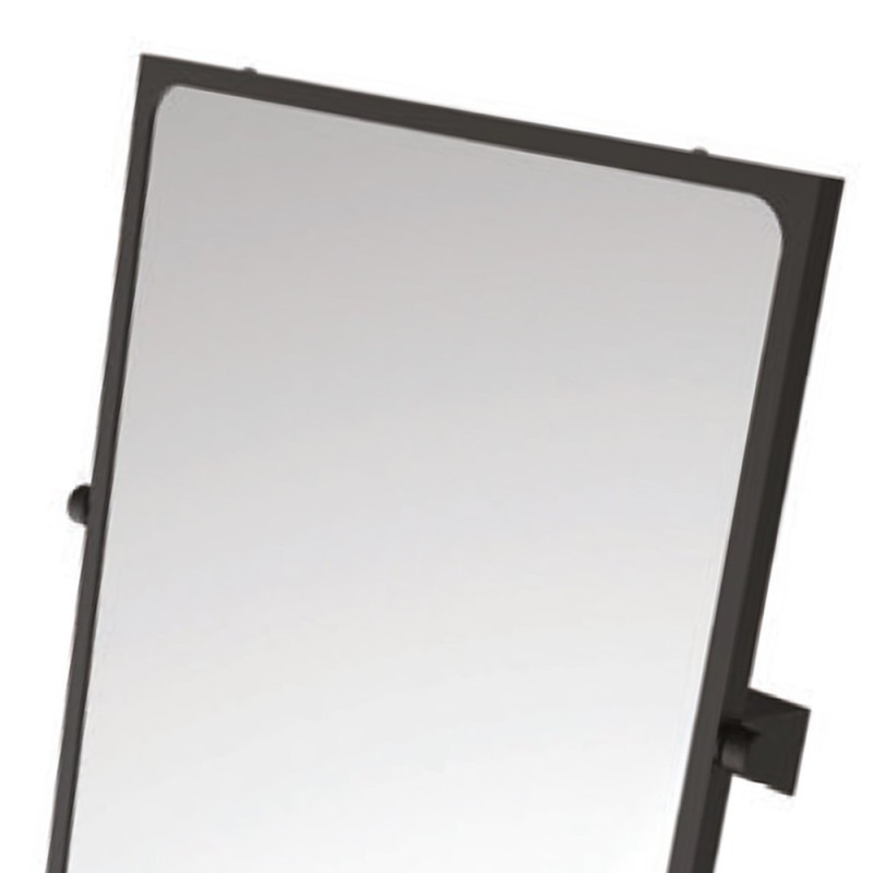 Specchio reclinabile serie leonardo 60x70 cm nero opaco Goman LEO-D0025/08