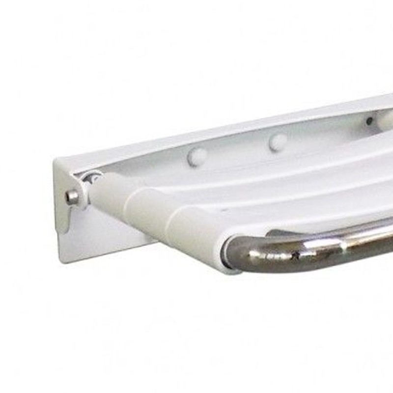 Ribaltabile per doccia in inox satinato con doghe Goman X811/91