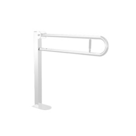 Ribaltabile in inox su colonna con porta rotolo, colore bianco Goman XB08/01