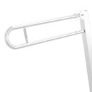 Ribaltabile in inox su colonna con porta rotolo, colore bianco Goman XB08/01